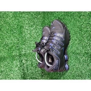 Nike Shox NZ men's Running casual sneakers shoes black blue accents Sz 9.5